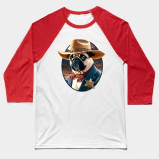 Sheriff Puggy Baseball T-Shirt